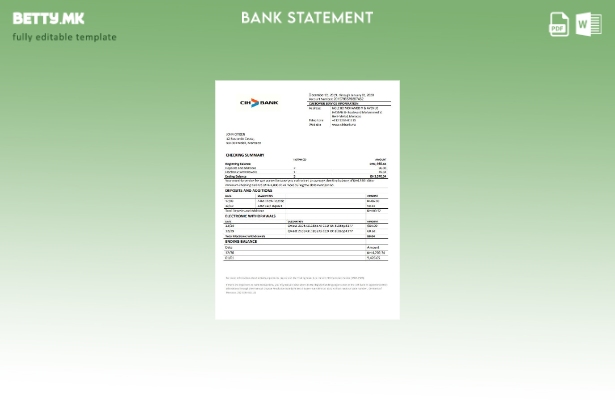 модерен стил Мароко CIH банкарски доказ за шаблон за изјава за адреса